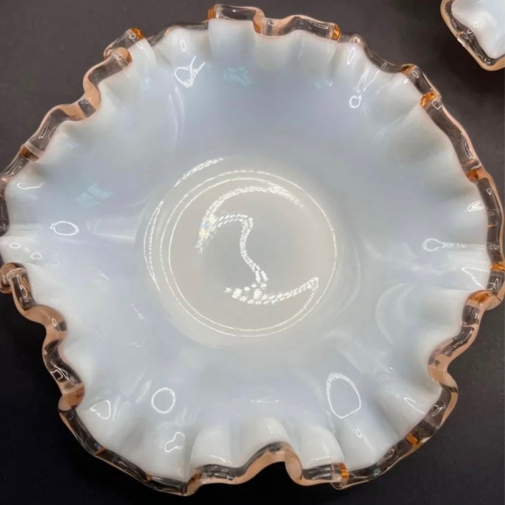 2 Fenton Rose Crest Candy Dish

Vintage FENTON Rose Crest Bowl/Dish